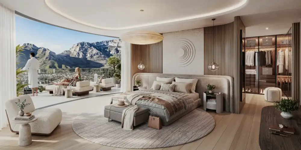 Master suite with panoramic terrace