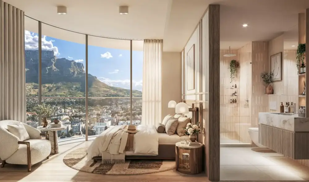 Bedroom with Table Mountain views