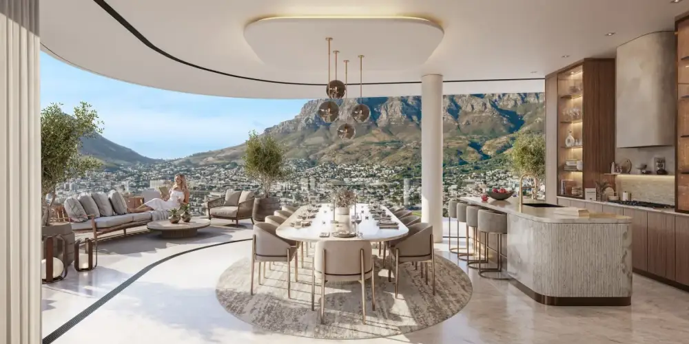 Rooftop restaurant with Lion's Head views
